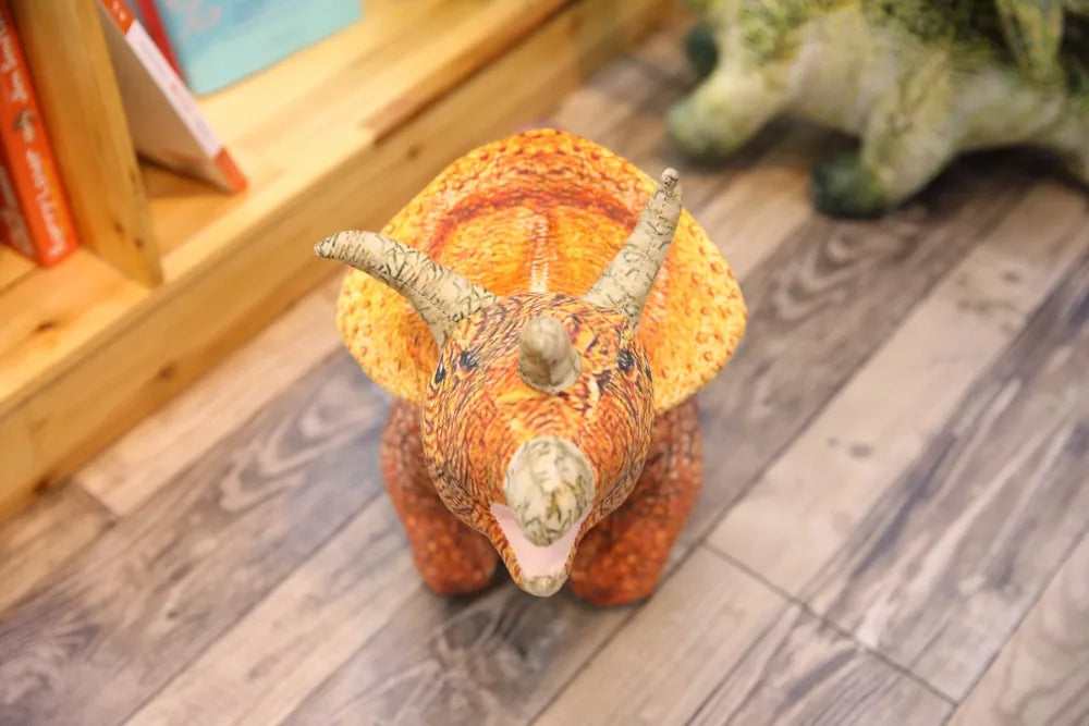 Dinosaure Peluche Réaliste Tricératops
