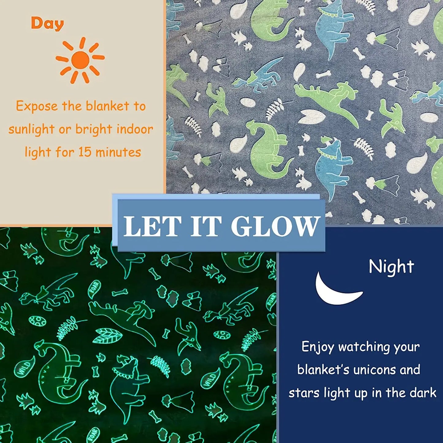 Plaid Dinosaure Phosphorescent