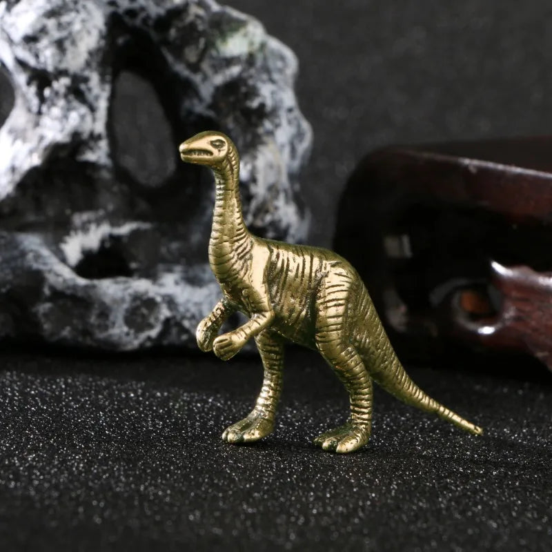 Figurine Dinosaure Compsognathus Doré