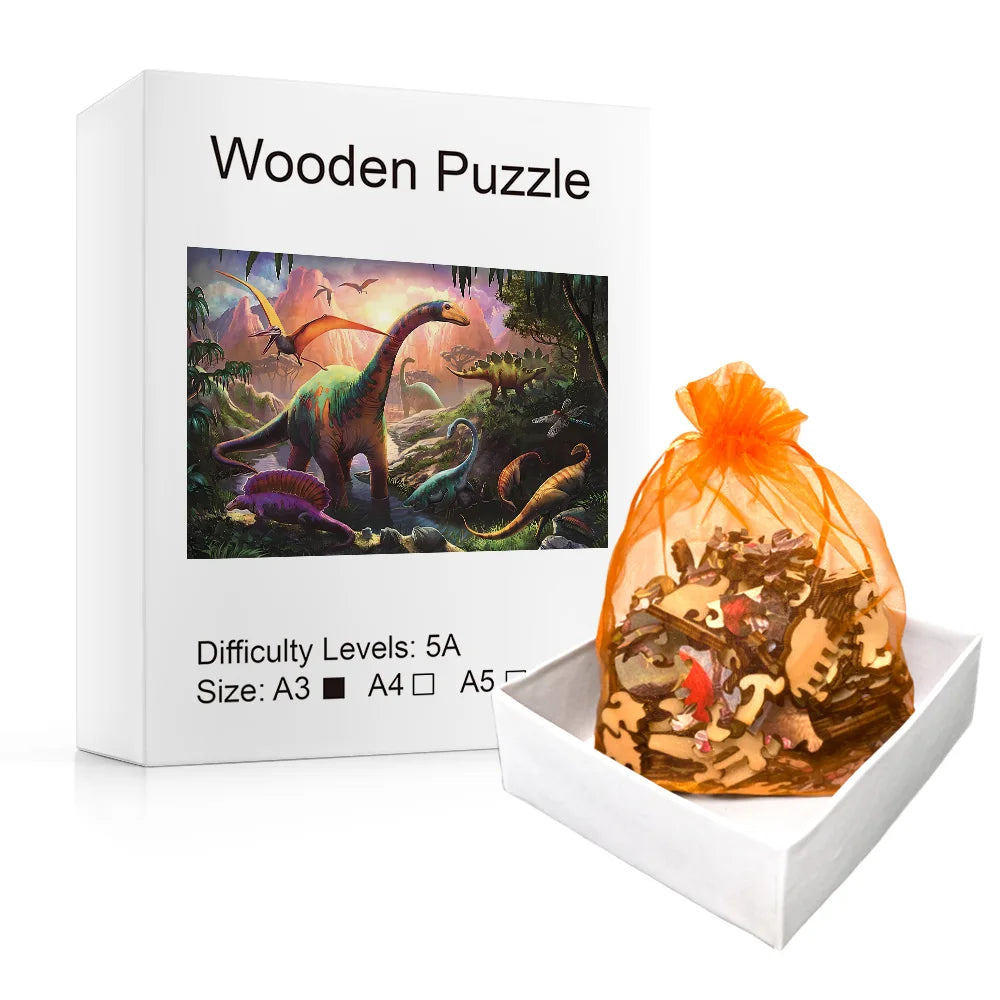 Puzzle Dinosaure Bois Jungle