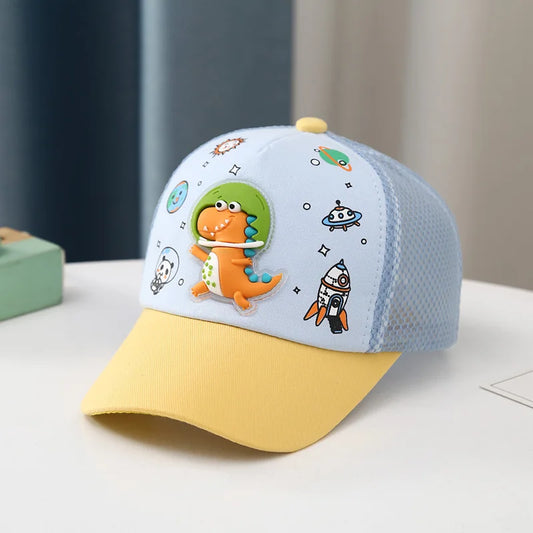 Casquette Dinosaure Enfant Bleu Clair