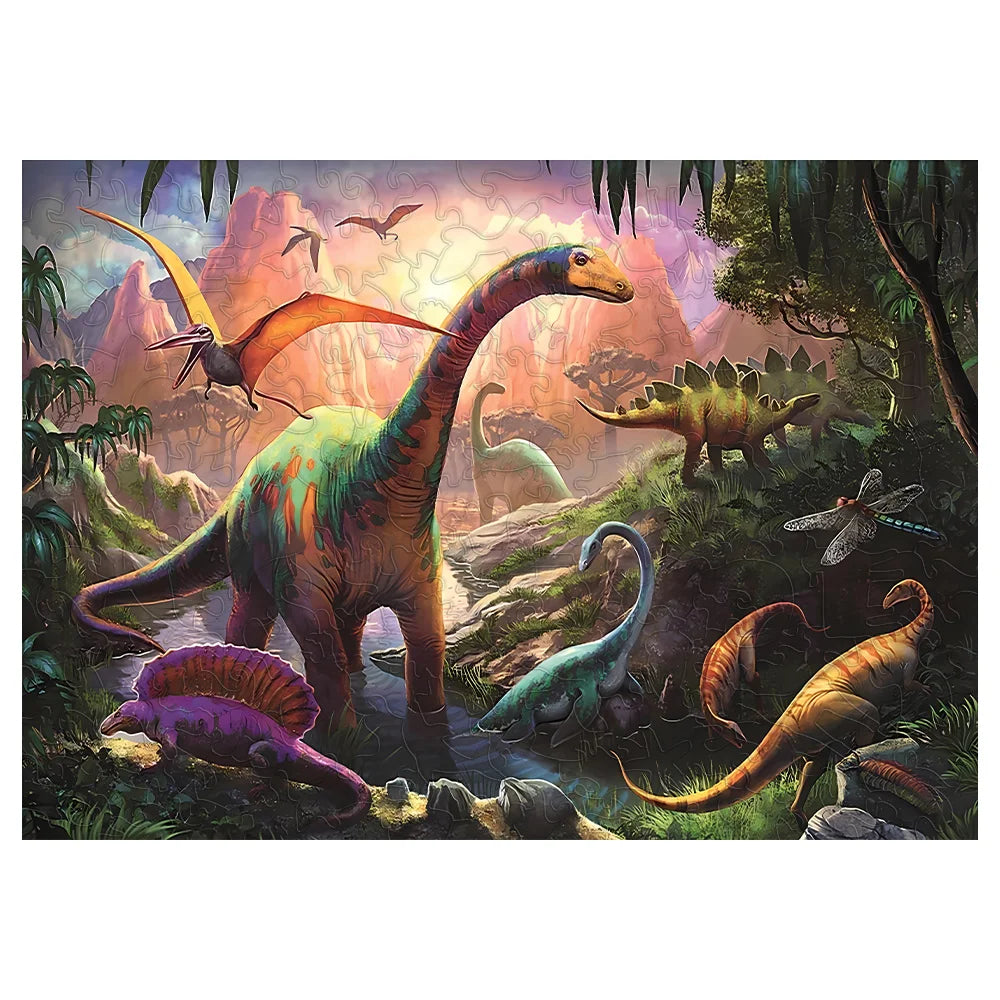Puzzle Dinosaure Bois Jungle
