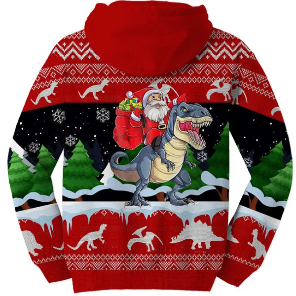 Pull de Noël Dinosaure