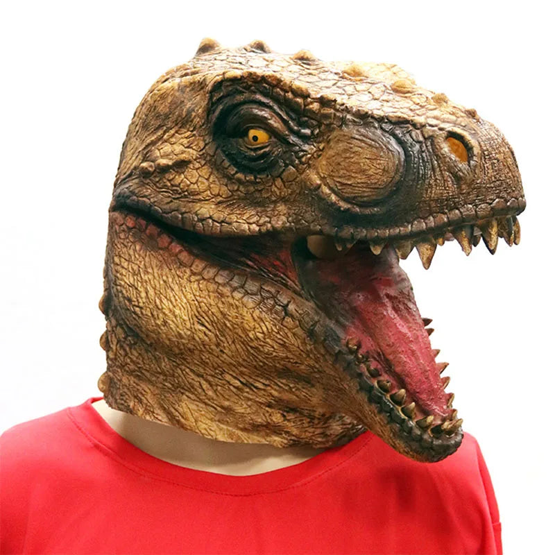 Masque Carnaval Dinosaure Brun