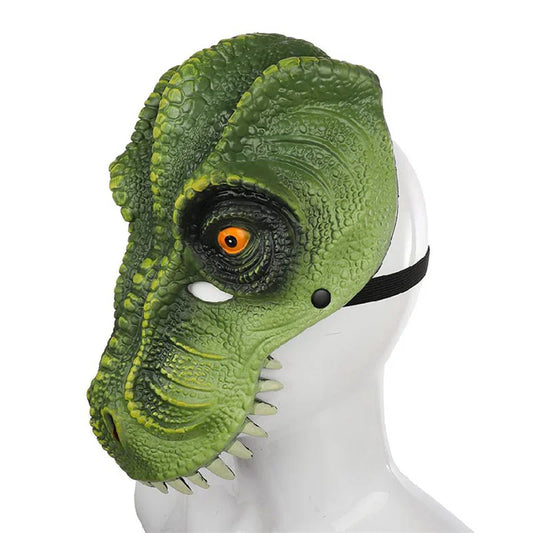 Masque Dinosaure Vertical Vert