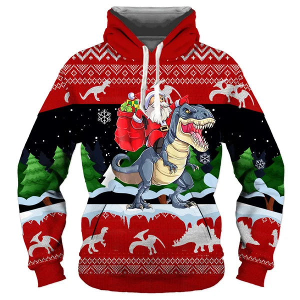 Pull de Noël Dinosaure