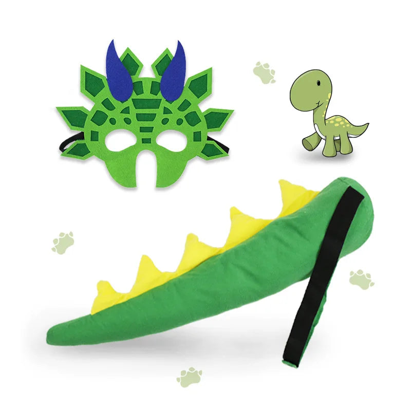 Déguisement Carnaval Dinosaure Corne Bleu