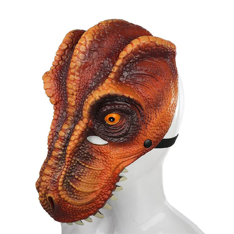 Masque Dinosaure Vertical Orange