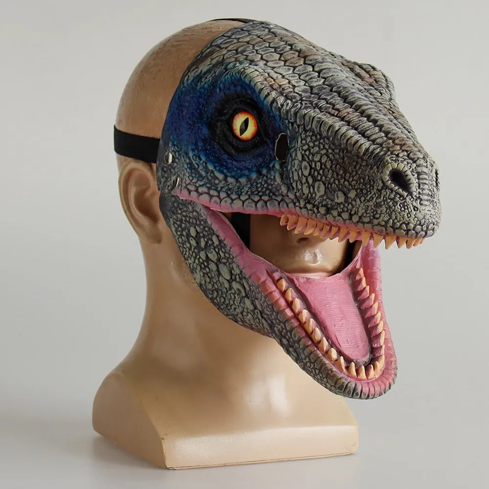 Masque Dinosaure Bleu